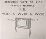 WV80 Ch= V.C.1.; Kolster Brandes Ltd. (ID = 1133811) Television