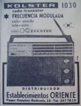 1030; Kolster Iberica, S.A (ID = 1737501) Radio