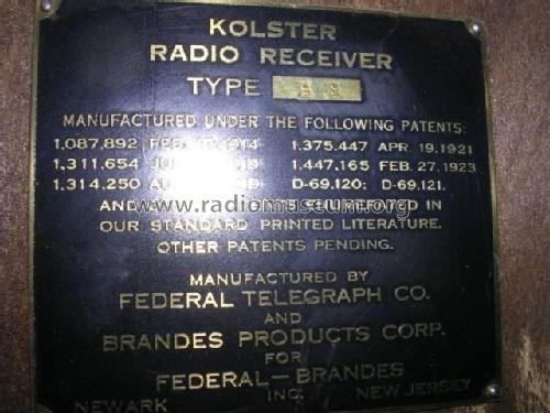 8B ; Kolster; USA (ID = 1862190) Radio