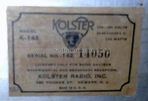 K-140 ; Kolster; USA (ID = 1914016) Radio