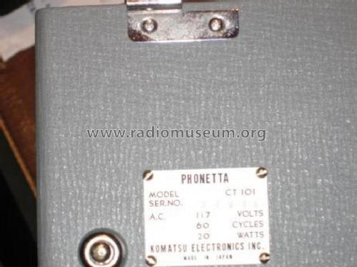 Phonetta CT-101; Komatsu Electronics (ID = 989378) Enrég.-R