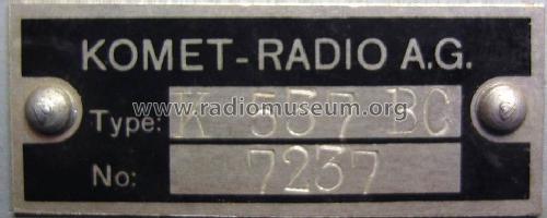 K-537BC; Komet Radio AG; Mitl (ID = 835202) Radio