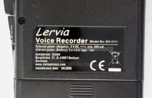 Lervia Micro Cassette Recorder KH4111; Kompernass Handels (ID = 1687740) R-Player