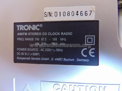 Tronic AM/FM Stereo CD Clock Radio ; Kompernass Handels (ID = 2755644) Radio