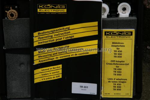 Bildröhrenmessregenerator TR-851 ; König Electronic (ID = 2108606) Equipment