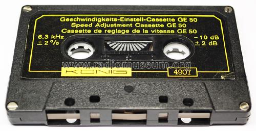 Geschwindigkeits-Einstell-Cassette GE 50; König Electronic (ID = 1594064) Equipment