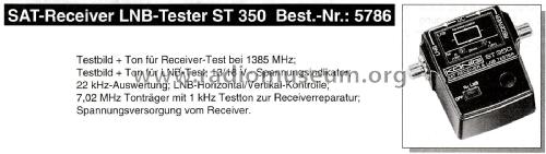 Satmeter und LNB Tester ST-350 ; König Electronic (ID = 2431030) Equipment
