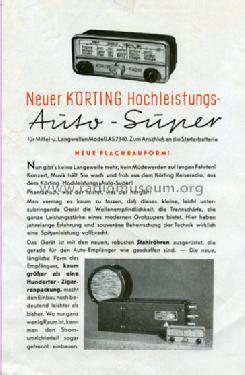 AS7340; Körting-Radio; (ID = 466642) Car Radio