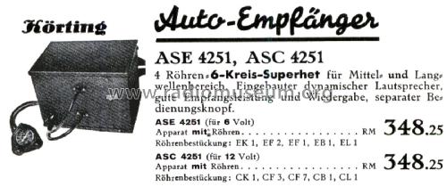 ASE4251; Körting-Radio; (ID = 2659106) Car Radio