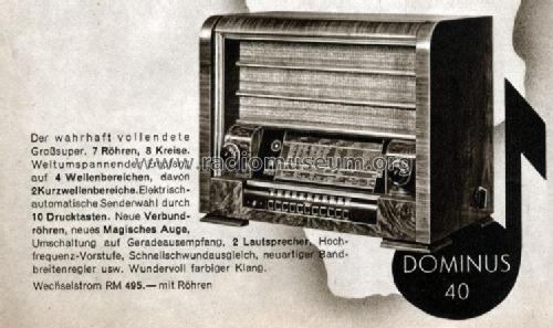 Dominus 40WK; Körting-Radio; (ID = 1829783) Radio