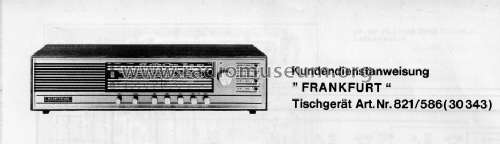 Frankfurt 30343 Art. Nr. 821/586; Neckermann-Versand (ID = 1361698) Radio