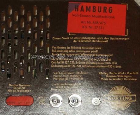 Hamburg 27572 Art. Nr. 828/475; Körting-Radio; (ID = 79169) Radio