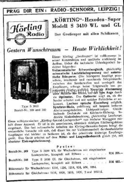 Hexodensuper S3410GL; Körting-Radio; (ID = 1312278) Radio
