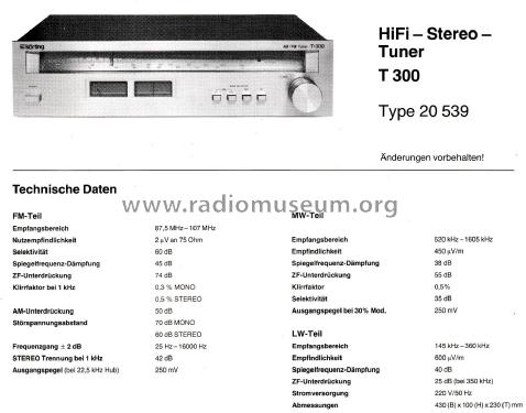 HiFi-Stereo-Tuner T300 20539; Körting-Radio; (ID = 2681536) Radio