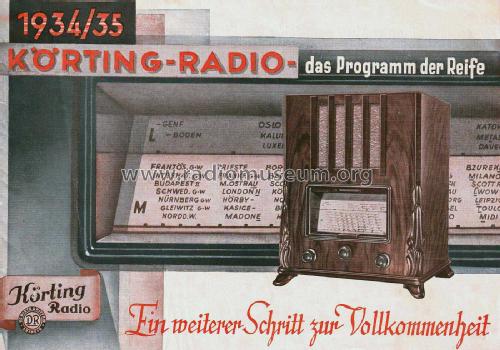 Körting Radio Das Programm der Reife 1934/35; Körting-Radio; (ID = 3199871) Paper