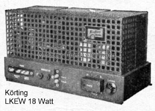 Kraftverstärker mit Netzanschluß-Gerät LKEW18; Körting-Radio; (ID = 253385) Verst/Mix