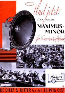 Maximus Minor G ; Körting-Radio; (ID = 2655854) Speaker-P