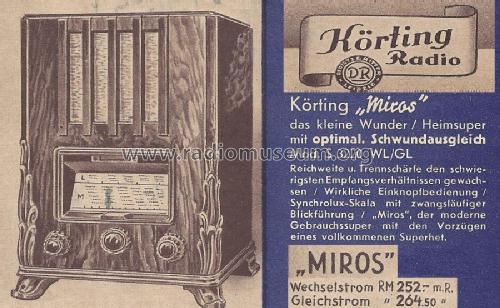 Miros S3220WL; Körting-Radio; (ID = 1560553) Radio