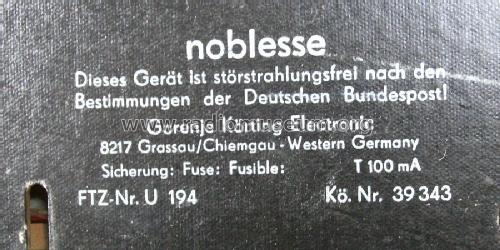 Noblesse 39343; Körting-Radio; (ID = 1704229) Radio