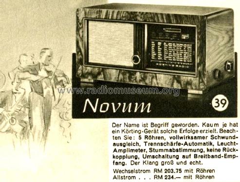 Novum 39W; Körting-Radio; (ID = 2658104) Radio