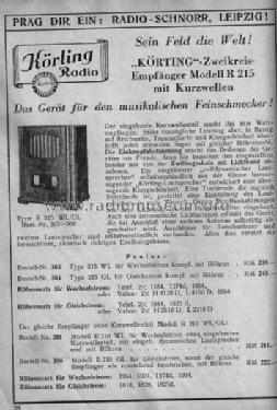 R215GL; Körting-Radio; (ID = 1503301) Radio