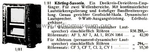 Saxonia RB3300GW; Körting-Radio; (ID = 2661232) Radio