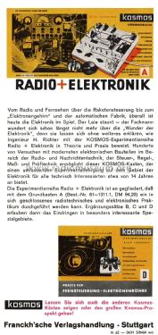 Radio + Elektronik D Fernsteuerung u. Elektronenröhre; Kosmos, Franckh´sche (ID = 2270855) Bausatz