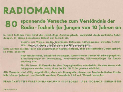 Radiomann 9. Auflage; Kosmos, Franckh´sche (ID = 2342928) Kit