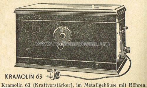 Kraftverstärker KV63; Kramolin; München (ID = 1803892) Radio