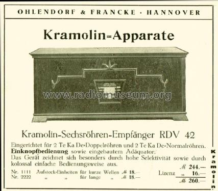 RDV42; Kramolin; München (ID = 2106300) Radio