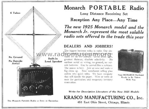 Monarch Portable ; Krasco Manufacturing (ID = 2658719) Radio