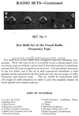 Five Bulb TRF Type Receiver UV201A Set No. 3; Kresge Co., S.S.; (ID = 1124128) Kit