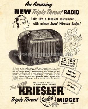 11-20 X; Kriesler Radio (ID = 2927319) Radio