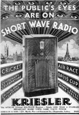 All Wave 6 valve AW; Kriesler Radio (ID = 2217563) Radio