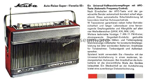 Venetia 65; Kuba Kuba-Imperial, (ID = 2679569) Radio