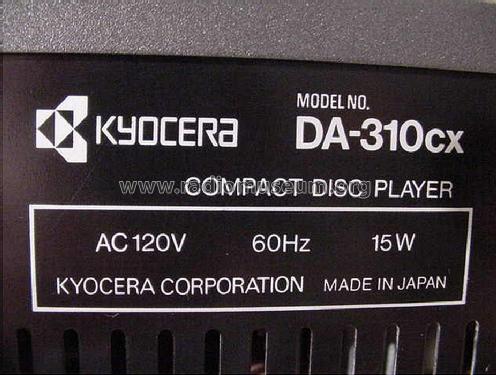 Compact Disc Player DA-310CX; Kyocera Corporation (ID = 1177839) R-Player