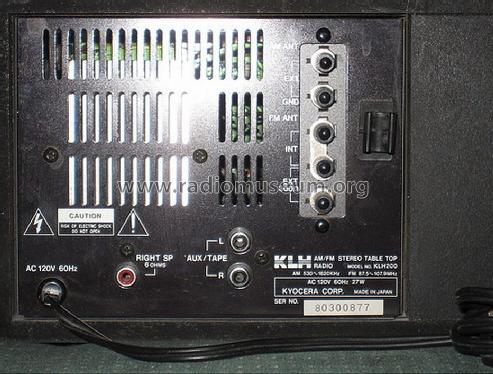 KLH AM/FM Stereo Table Top Radio KLH-200; Kyocera Corporation (ID = 1178103) Radio