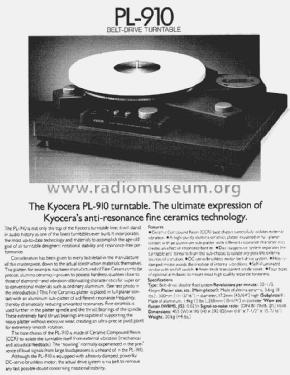 PL-910; Kyocera Corporation (ID = 1183937) Sonido-V