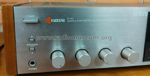 Quartz Synthesized AM/FM Stereo Tuner/Amplifier R-451; Kyocera Corporation (ID = 2706023) Radio