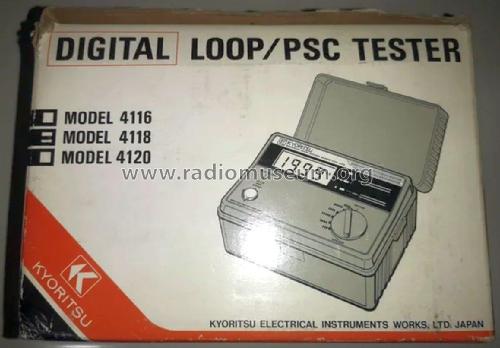 Digital Loop/PSC Tester 4118 ; Kyoritsu Electrical (ID = 2919751) Equipment