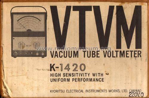 Vacuum Tube Voltmeter K-1420; Kyoritsu Electrical (ID = 2151848) Equipment