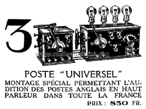 Poste 'Universel' Boîte d'accord et amplificateur; L'Antenne; Paris (ID = 1924708) Radio