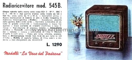 545B Ch= 591; La Voce del Padrone; (ID = 2660863) Radio