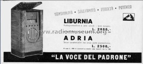 Adria ; La Voce del Padrone; (ID = 2460228) Radio