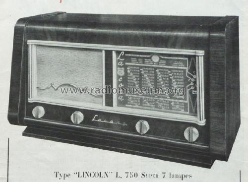 Lincoln L750; Lacora, Laboratoire (ID = 838010) Radio