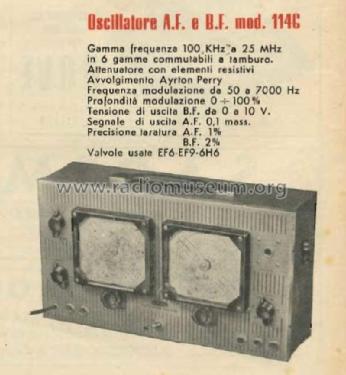 Oscillatore A. F. e B. F. 114C; LAEL, Laboratori (ID = 2445762) Ausrüstung