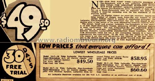 102, 10 Tube Duo-Symphonic ; Lafayette Radio & TV (ID = 671567) Radio