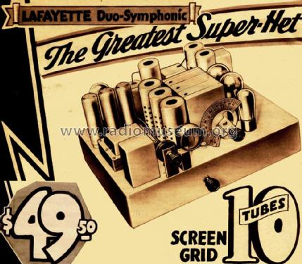 10-C, 10 Tube Duo-Symphonic ; Lafayette Radio & TV (ID = 671541) Radio