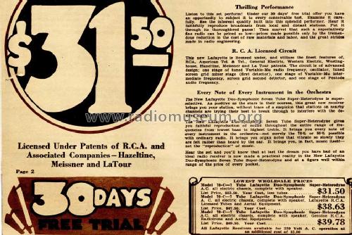 184 7 Tube Duo-Symphonic ; Lafayette Radio & TV (ID = 671616) Radio