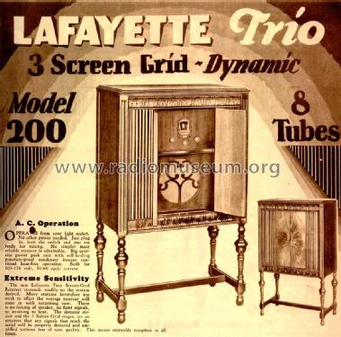 200 Trio ; Lafayette Radio & TV (ID = 692728) Radio